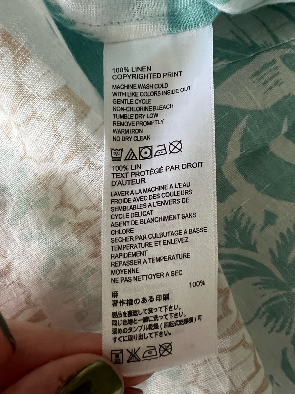 Tommy Bahama Sleeveless Floral Linen Collared Top - Picture 8 of 8